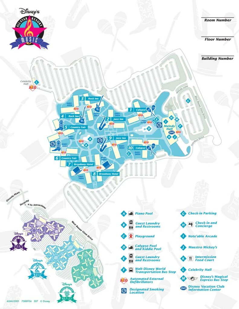 All-Star Music Resort Map