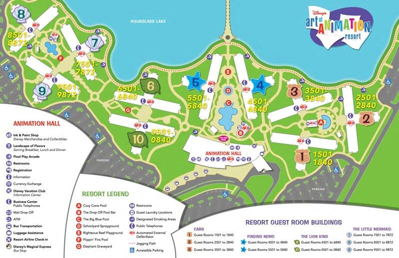 Disney's Art of Animation Resort Map