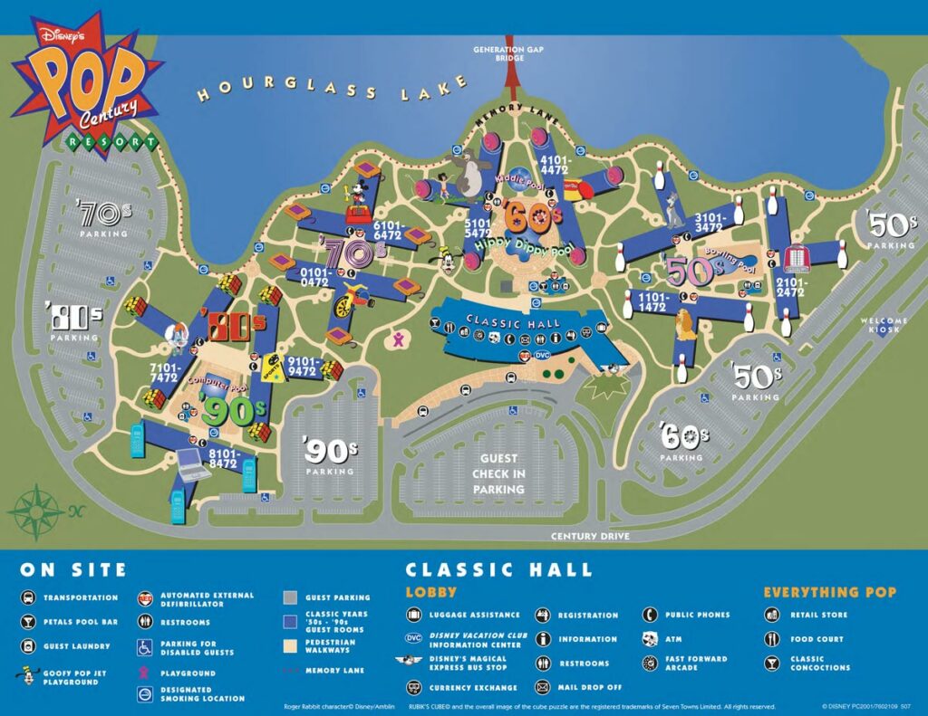 Pop Century Resort Map