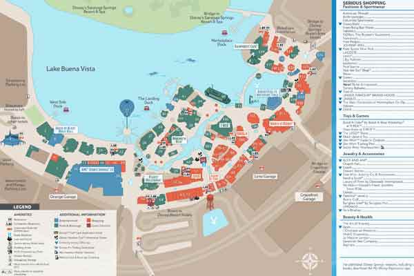 Disney Springs Map updated 2023