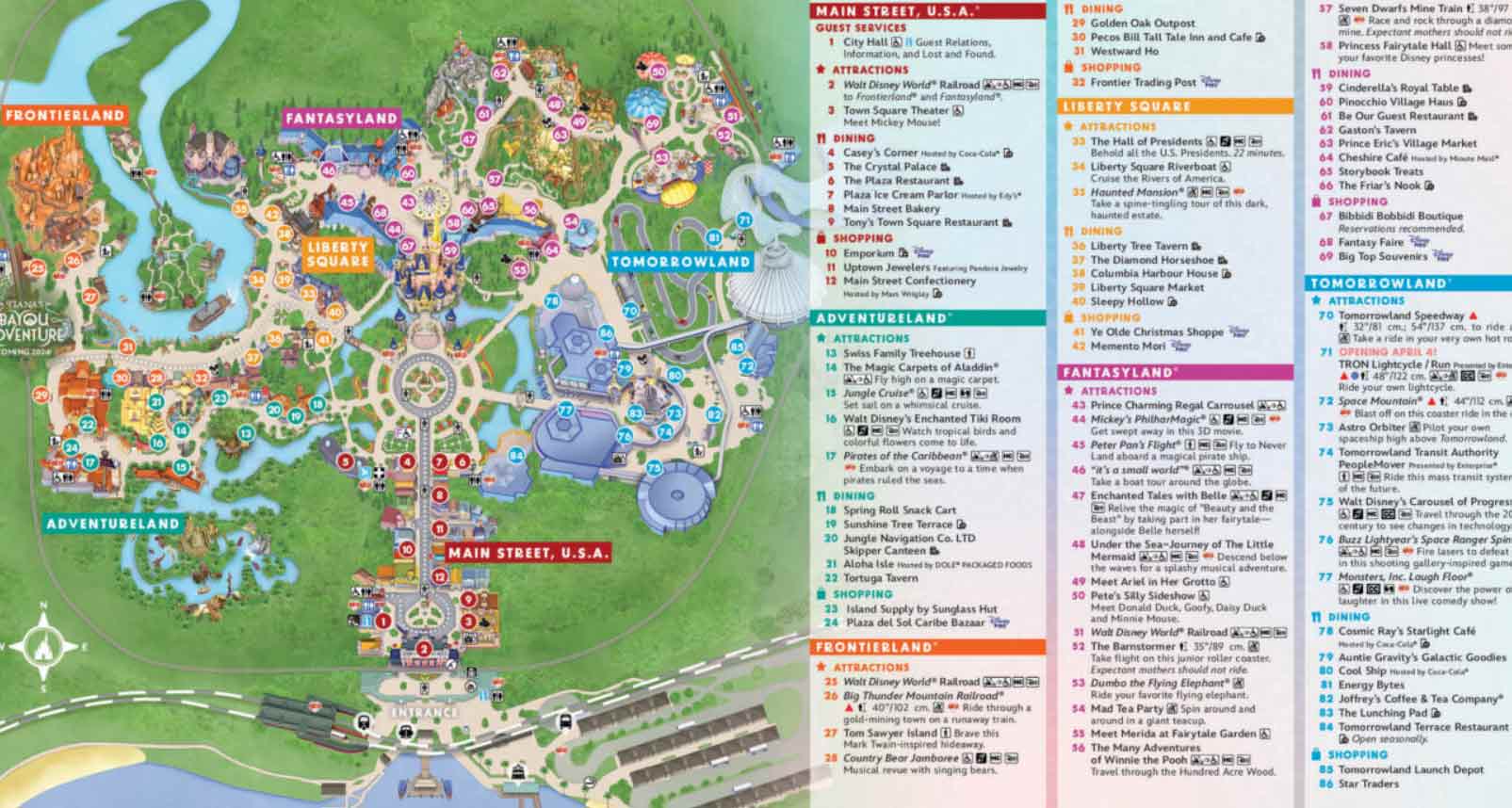 Magic Kingdom Map Walt Disney World 2023