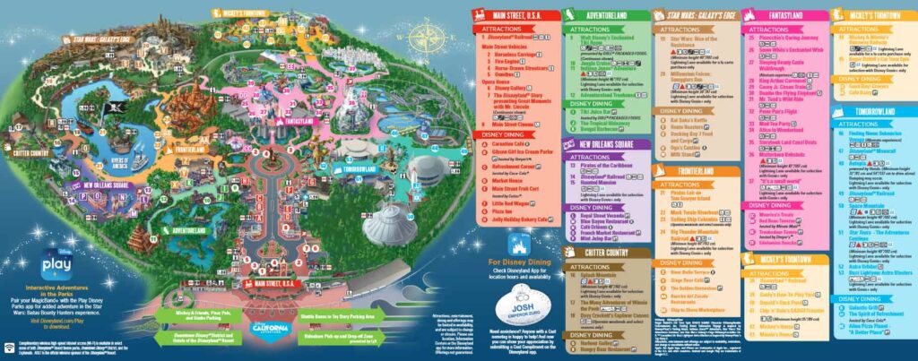 Updated Disneyland Map