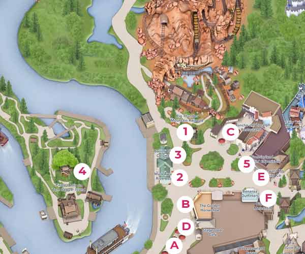 Disneyland's Frontierland Map